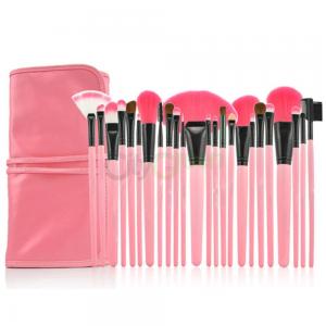 China korel girl best love pink color makeup brush set 24pcs nice girl's best gift for cosmetics supplier