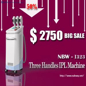 effective and painless 3 handles IPL beauty hair removal machine