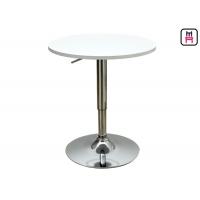 China White / Gray MDF Top Restaurant Bar Tables Adjustable Height With Square / Round Shape on sale