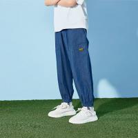 China Windproof Pleated 0.7M To 1.2M Boy Denim Pants 90% Cotton 10% Polyester on sale