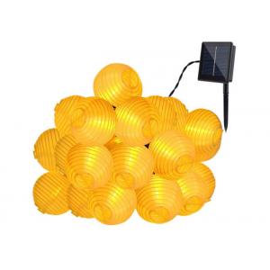 China Yellow 20 LEDs Solar Powered Christmas Lights / Decorative Outdoor Solar Garden Lights supplier