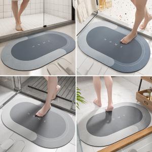 Home Bathroom Rug Printing Super Absorbent Bath Mat Quick Drying Toilet Door Non-Slip Mat