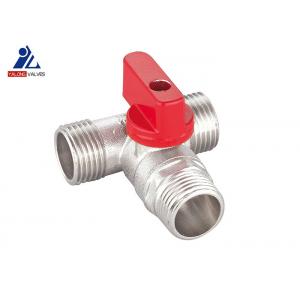 Male X Male X Male ISO14001 Tee Handle Ball Valve 3 Way Tee Valve 362.5 Psi