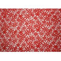 China Red 47 Inches DTM Flower Embroidered Lace Fabric With African Cord Lace By Azo Free on sale