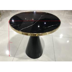 Gold Plated 70cm Stainless Steel Glass Coffee Table