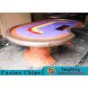 Durable Casino Poker Table , Wood Poker Table With Customized Grain Style