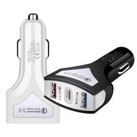 China QC3.0 Type C 3 Port USB Car Charger 20W Plug In For Mobile Phone on sale