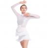 Long Sleeves Stunning Tap Costume Rows Fringes Mock Neck Dance Dress Performance