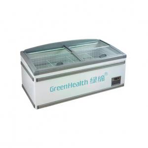 China Carrel Controller Combine Commercial Display Island Freezer With Sliding Doors supplier