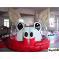 China Outdoor Commercial grade 0.55mm (1000D, 18 OZ) PVC Tarpaulin Jumping Castles for Kids on sale