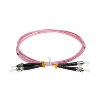 China ST-ST Duplex G652D SM LSZH Fiber Patch Cord Pink Color on sale