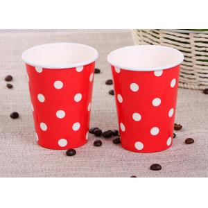 China Takeaway Single Wall Paper Cups , Red Personalized Wedding Paper Cups supplier