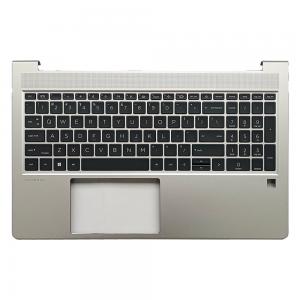 M21742-001 Palmrest Assembly With Keyboard Touchpad For HP Probook 450 G8 455 G8 Silver