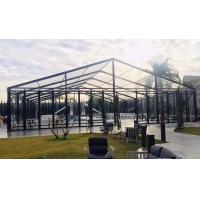 China 20x40m Transparent Aluminum Structure Tent With Glass Sidewall And Glass Door on sale