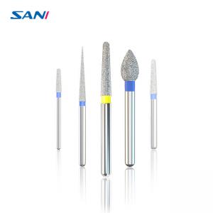 China Stainless Steel 5pcs/Box FG Dental Diamond Burs For High Speed Handpiece supplier
