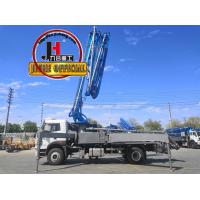 China JIUHE 38M concrete boom pump for trucks with flexible and big capacity pumping on sale