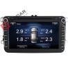 Double Din 8 Inch VW Jetta Dvd Player , VW Dvd Gps Car Radio Support TPMS Kit