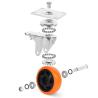 China 100mm Medium Duty Caster Polyurethane Wheel Swivel Type Caster With Brake wholesale