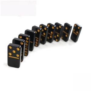 Black And Gold Board Game Domino Set Double 9 Dominoes Set