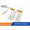 952050pl 3.7v lithium polymer battery with 900mAh li-ion battery for bluetooth