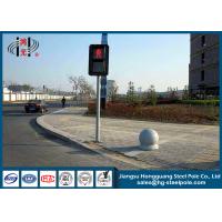 China Hot Roll Steel Traffic steel light poles  , Traffic Light Post for Crosswalk on sale