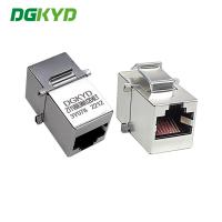 China 8P8C Has Card Groove CAT.3 With Shielding Modular RJ45 To RJ45 Coupler Shielding Straight Through Module on sale