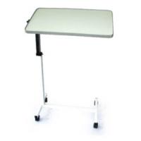 China Disabled Elderly Medical Adjustable Overbed Table , White Rolling Adjustable Laptop Table Over Bed on sale