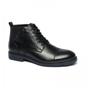 OEM ODM Breathable Black Mens Lace Up Dress Boots