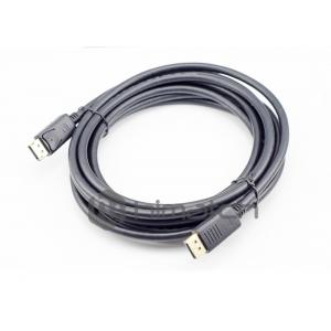 1080P Black Displayport Connector Cable / MINI DP TO DP Cable With PVC Jacket
