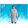 Non - Woven Disposable Lab Coats With Velcro Fastening Soft And Breathable