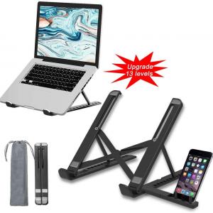 China Non Slip Height Adjustable Laptop Stand 245mm With Phone Holder supplier