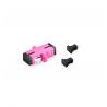 OM4 Rose Pink Fiber Optic Adapter , SC Simplex Adapter For FTTH / CATV Internet