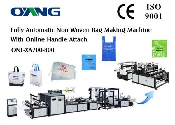 Ultrasonic Sealing Loop Handle Bag Automatic Non Woven Bag Making Machine With