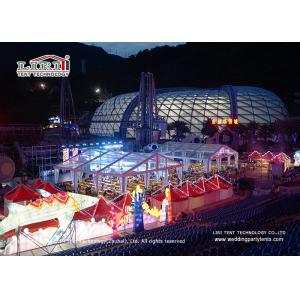 China 25 Meter Width Marquee Canopy Tent With Translucent Pvc Roof Cover wholesale