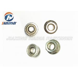 China Stainless Steel 316 A4 - 70 Plain Color Metric Hex Flange Nuts for Pipe connections supplier