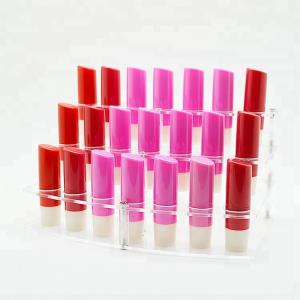 China Chapstick Tube Holder Empty Lip Gloss Tubes Sample Display With Lid Caps supplier