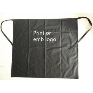 BSCI passed-Promotional black apron with customer's printed logo or Embroidery logo.