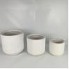 China Factory sale high strength durable top quality outdoor garden white round fiberglass clay modern cylinder pot wholesale
