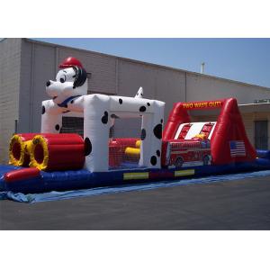 China 0.55mm PVC 12*4*3m Dog Inflatable Obstacle Course For Obstacle Sport Game supplier