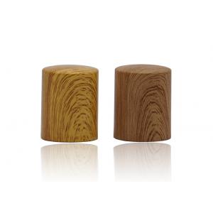 Wood Grain Printing Aluminum Perfume Bottle Caps In Common Size For Perfume Pumps