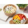 disposable take away kraft paper salad bowl with PET lid,kraft salad bowl