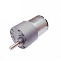 China 50 RPM Brush DC Gear Motor 37mm Carbon Brush DC Gearbox Motor 3V - 24V For Robot on sale