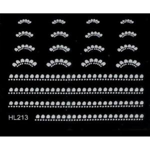 HL-213 White Lace 3D Nail Sticker Nail Art Decals Decoration