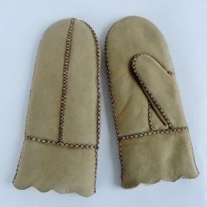 Sheepskin Leather Shearling Gloves Women'S Winter Warm Mittens BDL-11273