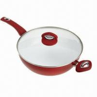 Wok with Lid and Oval Roaster Pan, Made of Aluminum, Suitable for Promotional Purposes