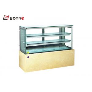 China Square Cake Refrigerated Display Case With LED Light , Cake Display Chiller for keep food fresh supplier