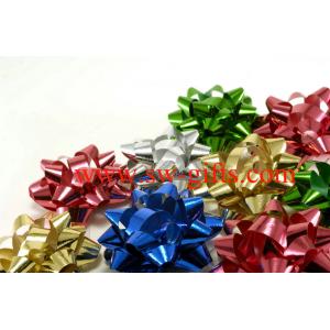 Gift Wrapping Star Ribbon Bow for Christmas/Holiday Gold Metallic Star Ribbon Bows