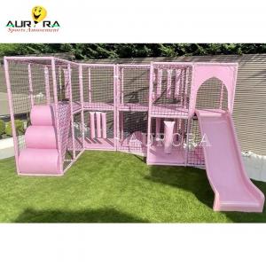 Slides Trampoline Park Soft Play Forest Kids Outdoor Pastel Pink For Sale