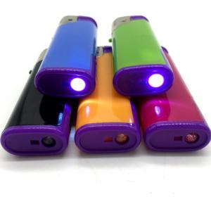 China Customizable Windproof Lighter Flameless Electronic Lighter with LED Lamp DY-F003 supplier