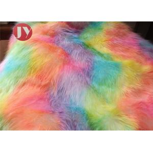 China Luxury Extra Soft Washable Faux Fur Fabric , Cuddly Wave Long Pile Plush Fabric 50-70mm supplier